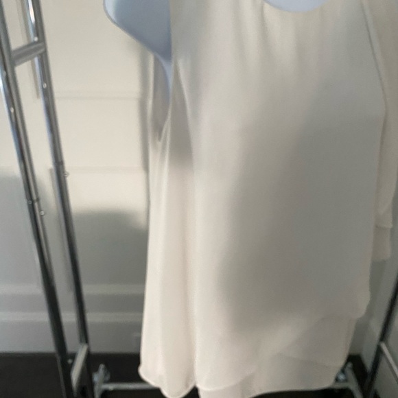 Neiman Marcus White Ruffle Sleeve Top - Picture 5 of 11